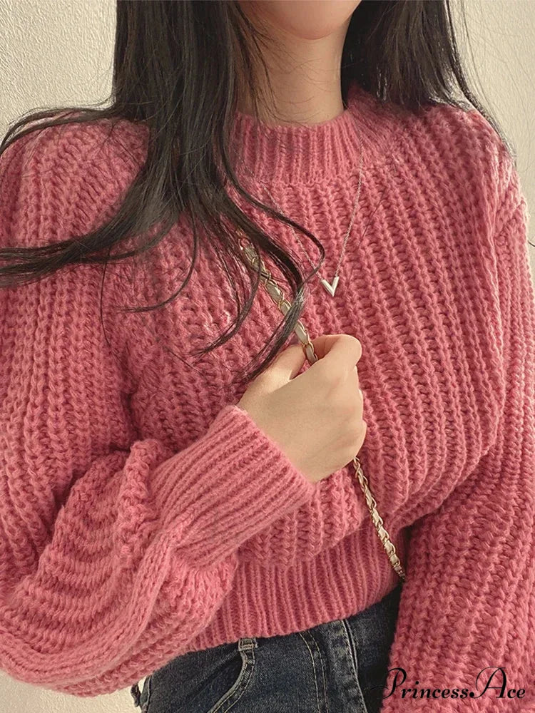 Antique Lantern Extended Sleeve Jumper Pink / One Size swraters-241228