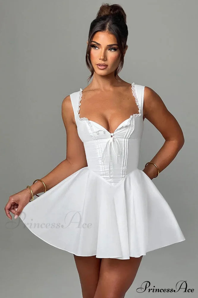 Antonella Elegant Mini Dress XS / White