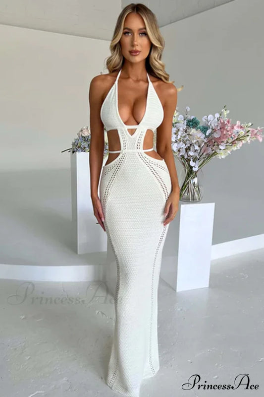 Arabella Elegant Maxi Dress S / White