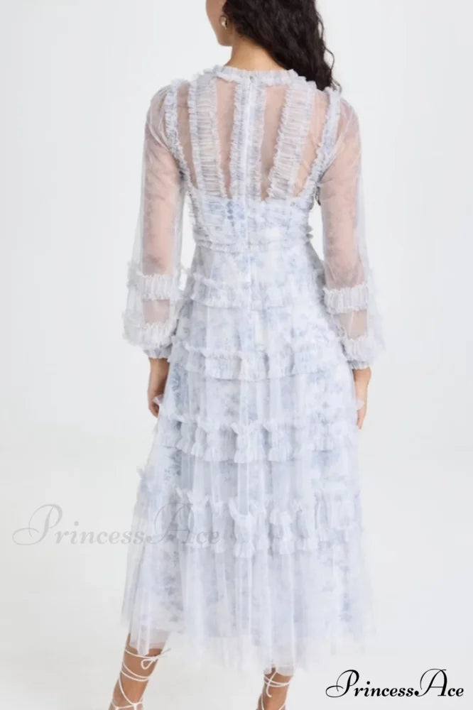 Araceli Long Stylish Sleeve Midi Dress