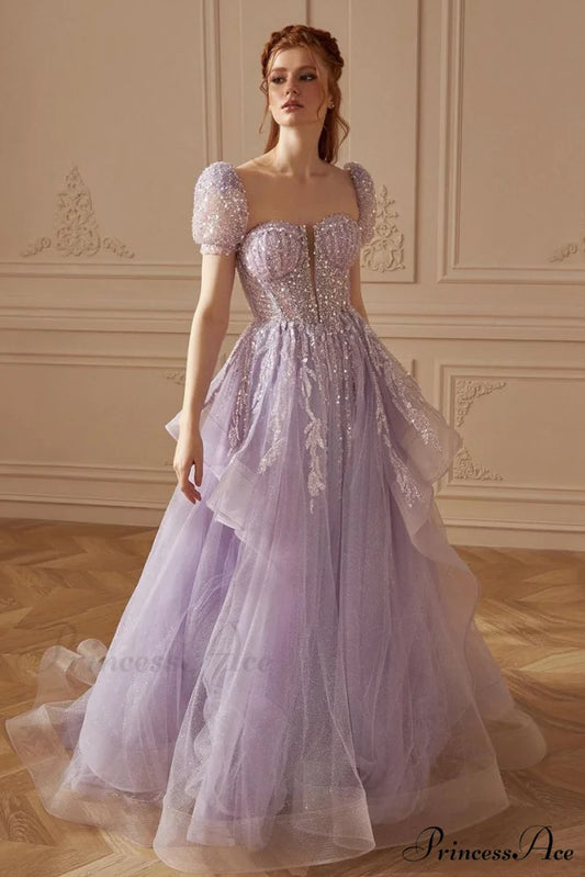 Ariya Embellished Graceful Maxi Dress Lavender / 2