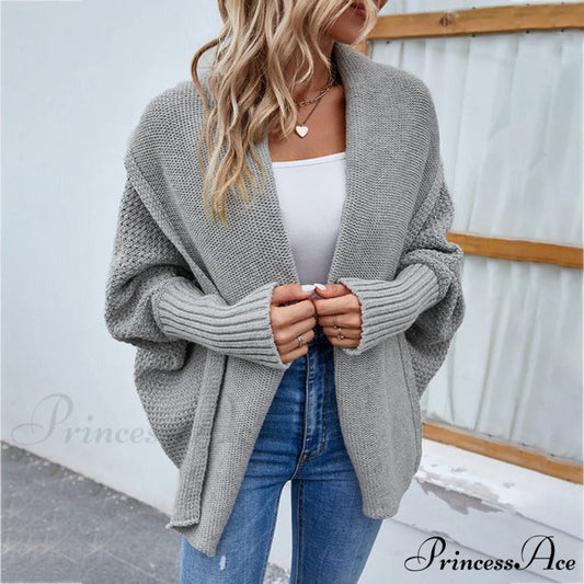 Arm Batwing Cardigan Gray / S