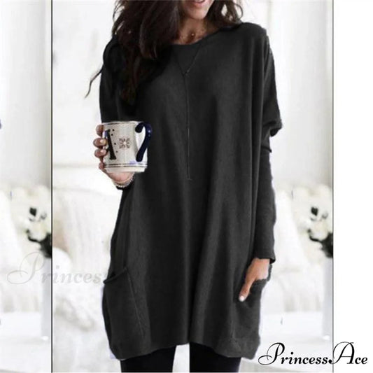 Arm Long Casual with Women’s Top Pocket Black / S