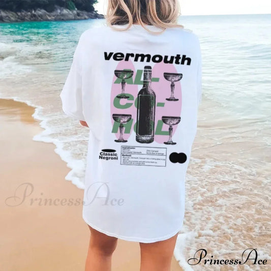 Aromatic Cocktail Y2K Graphic T-shirt WHITE / S t-shirt-250223