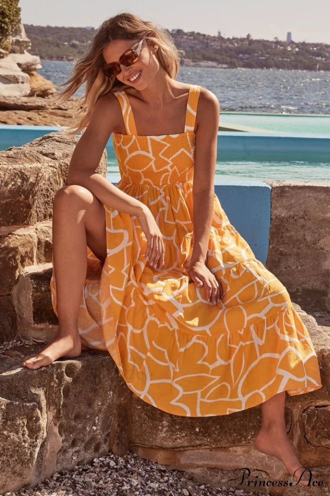 Ashlyn Smocked Stylish Maxi Dress