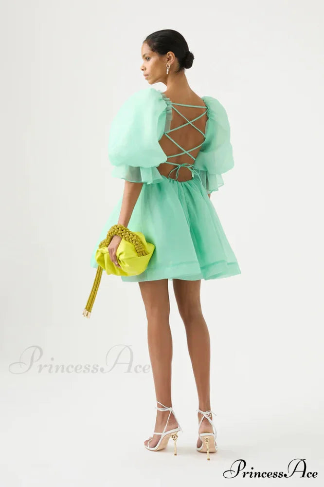 Astrid Tie Stylish Back Mini Dress