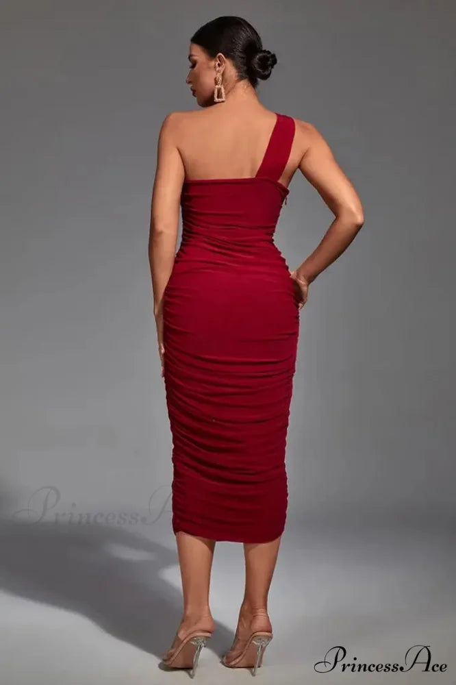 Asymmetric Cutout Stylish Midi Dress