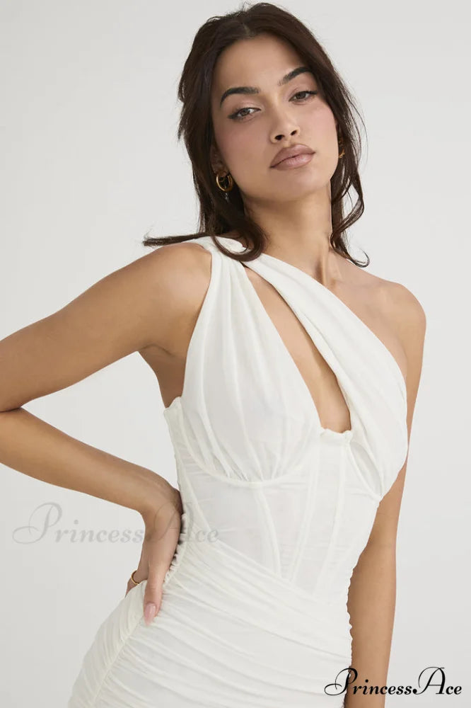 Asymmetric Cutout Stylish Midi Dress