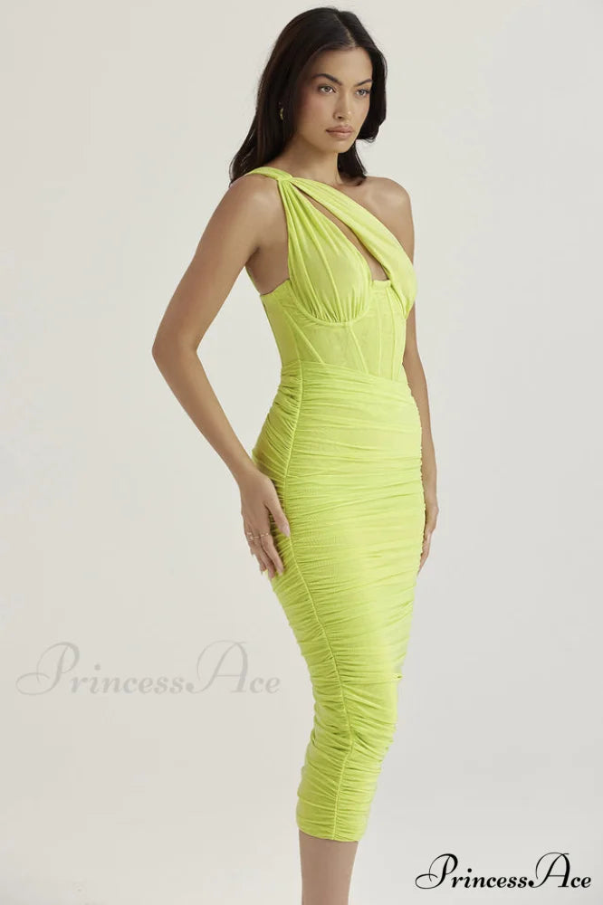 Asymmetric Cutout Stylish Midi Dress