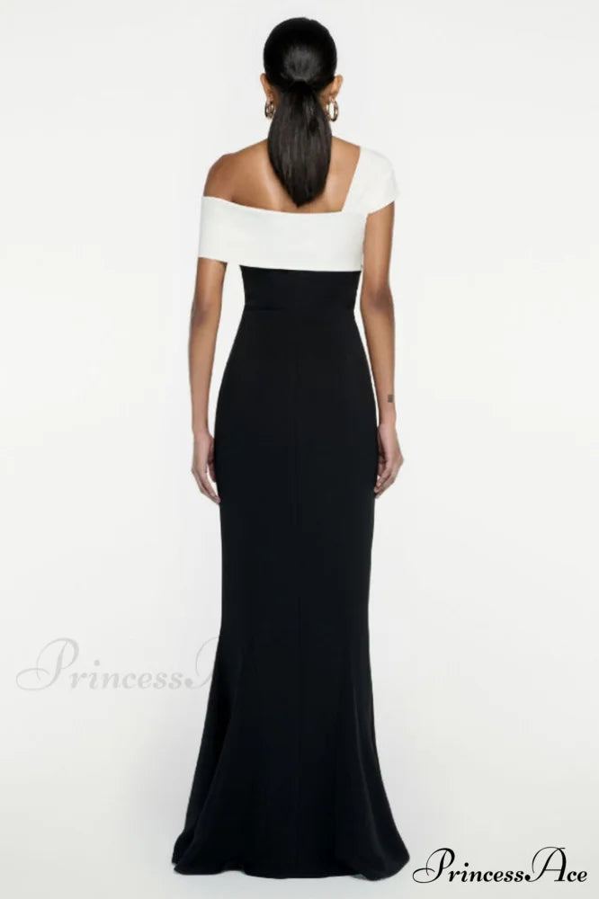 Asymmetric Off Stylish Shoulder Maxi Dress