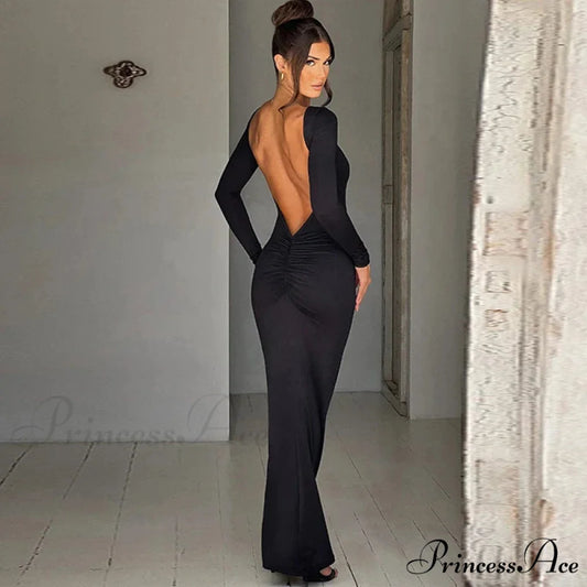 Asymmetrical One Shoulder Casual Party Slip Maxi Dress