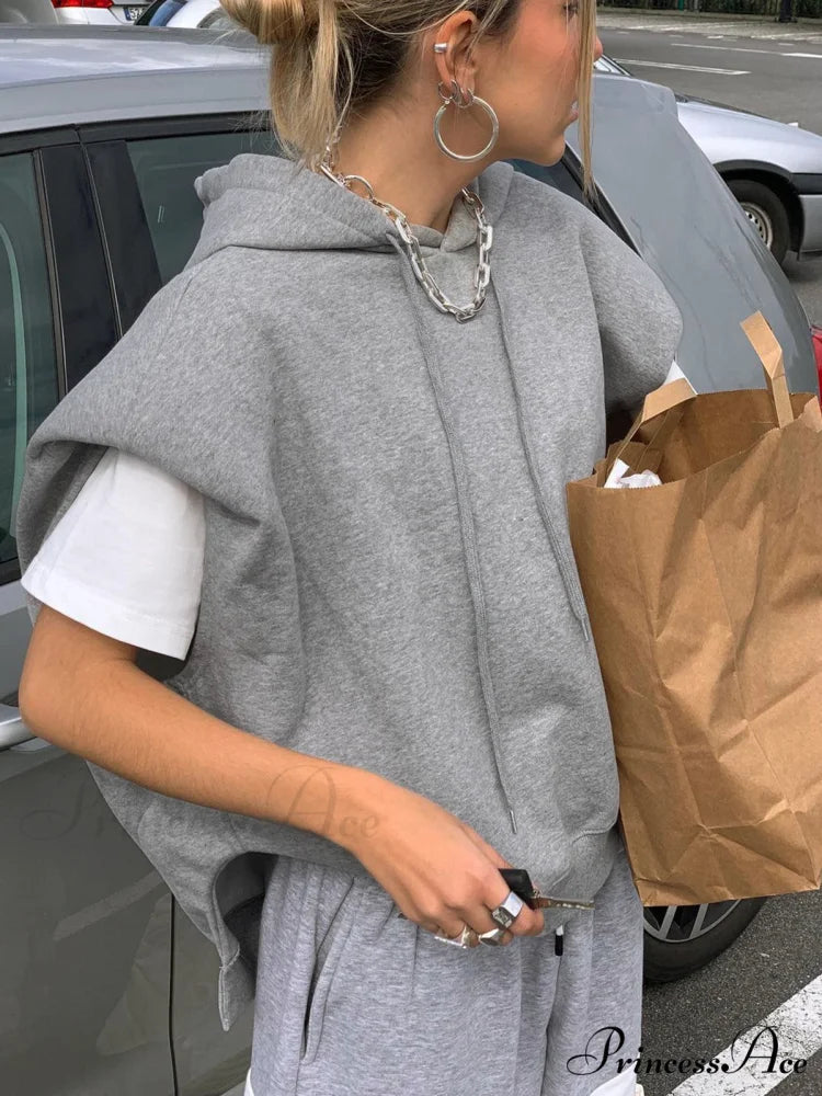 Athflow Charming Hoodie Sweatshirt Grey / XS