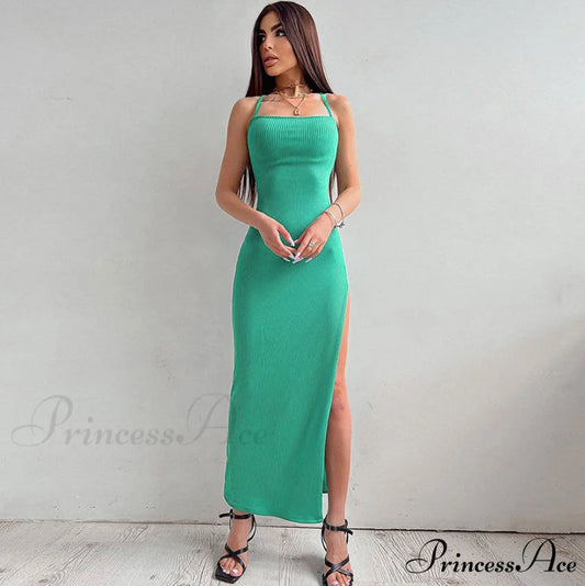 Athleisure Solid Long Sleeve Crop Top Sophisticated Wide Leg Pants Matching Set - Khaki S / Teal Green