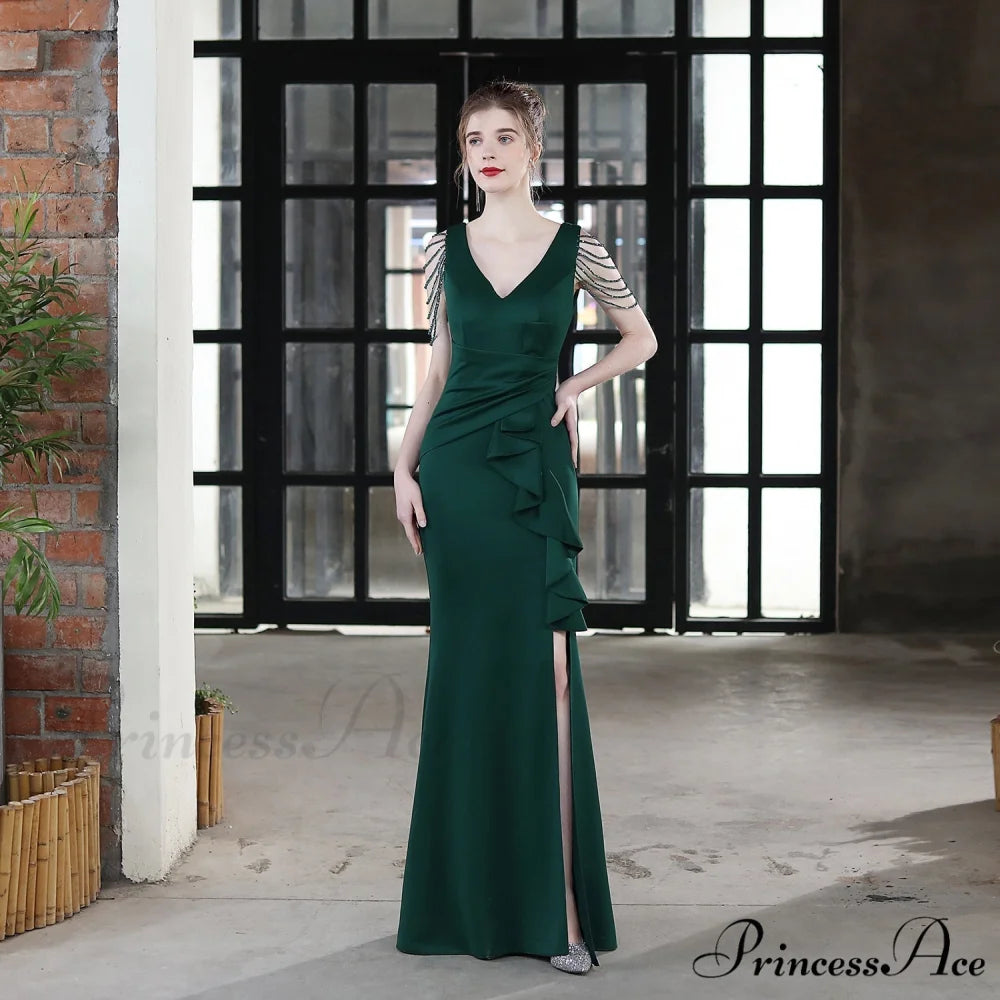 Ava Cowl Stylish Neck Formal Dress HUNTER / XS