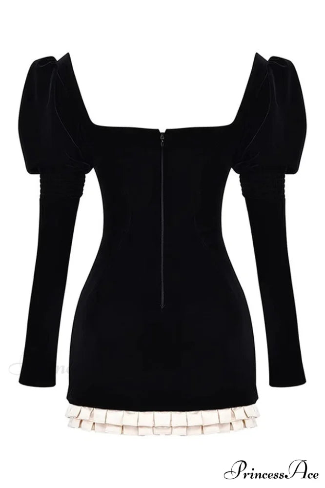Azaria Black Stylish Vintage Dress