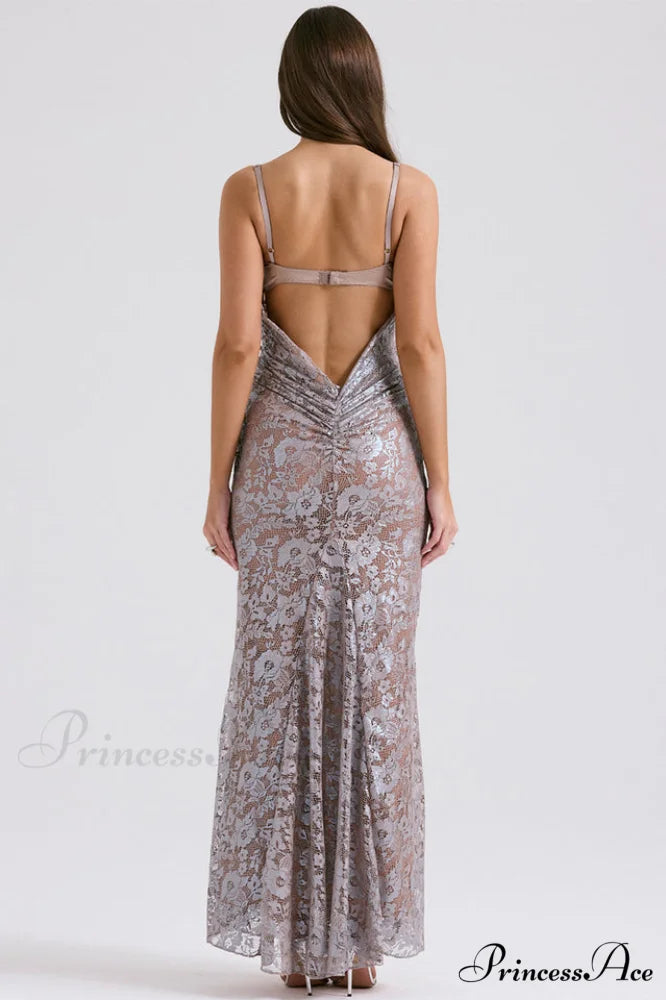 Azzurra Ice Stylish Blue Lace Dress