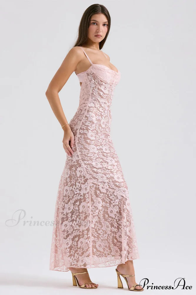 Azzurra Ice Stylish Blue Lace Dress