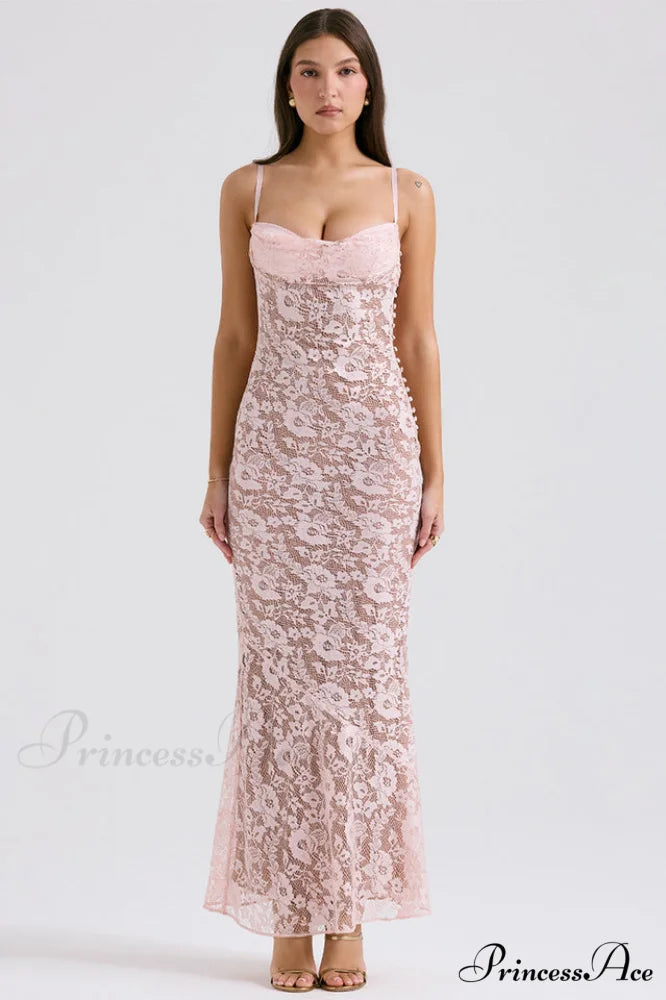 Azzurra Ice Stylish Blue Lace Dress