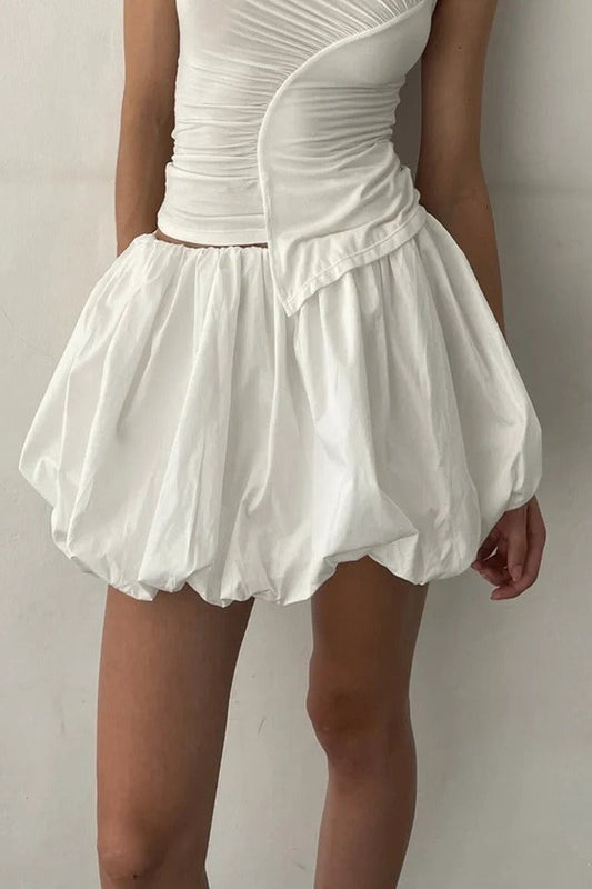 Bubble Hem Mini Skirt