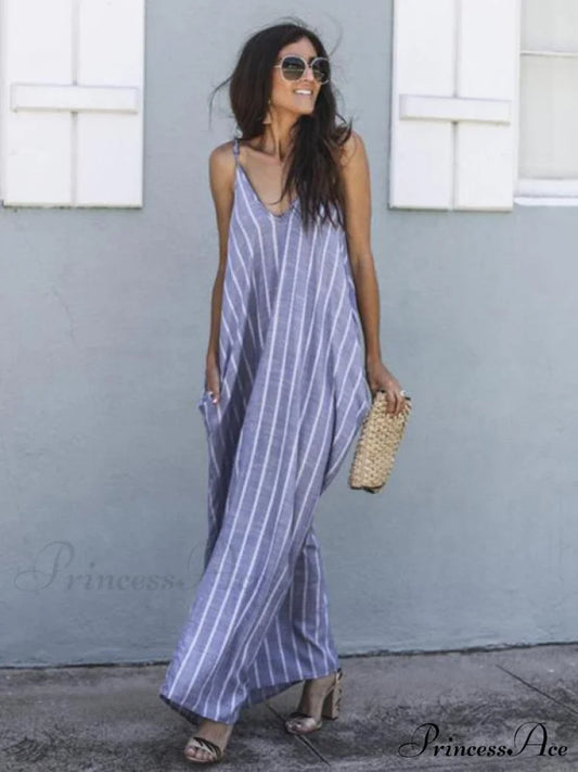 Backless Deep with Gown Lavender Spaghetti-Neck Full-Length Bohemia V-Neck