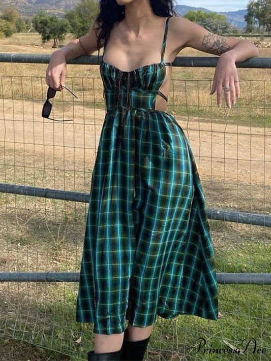 Backless Floral Trim Trendy Satin Mini Dress Green / S