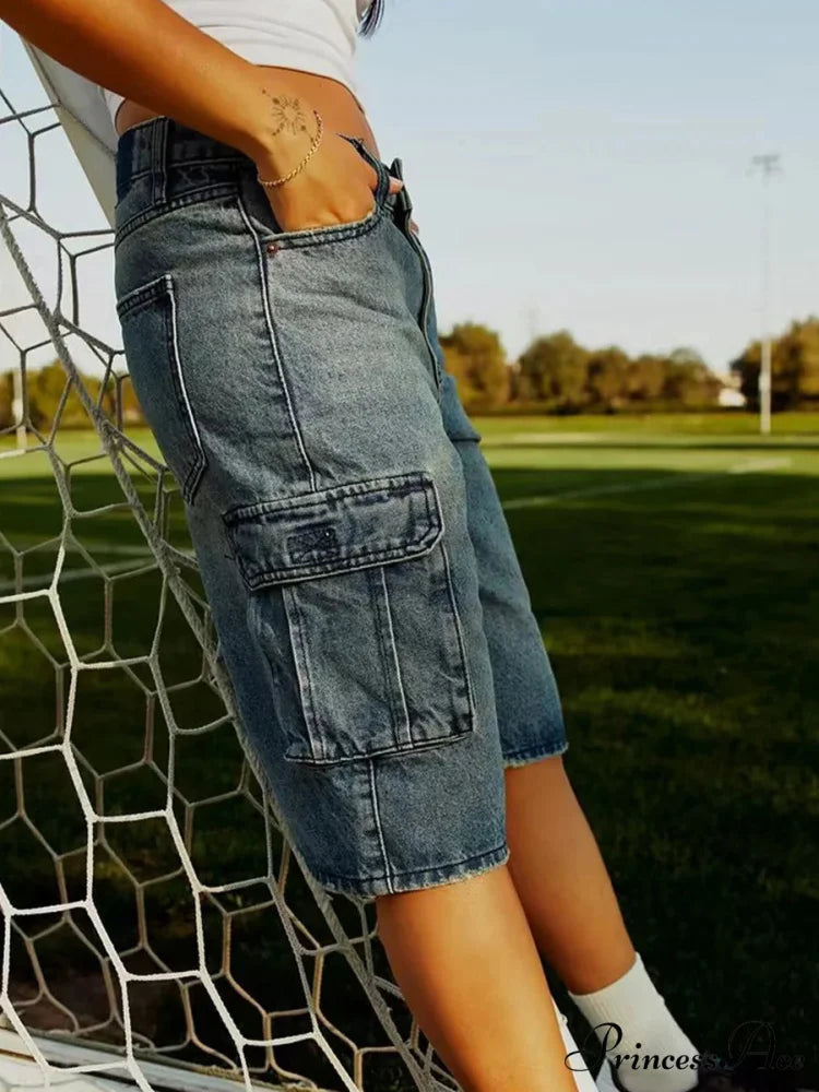 Baggy Freight Wide-Leg Denim Short short-250223