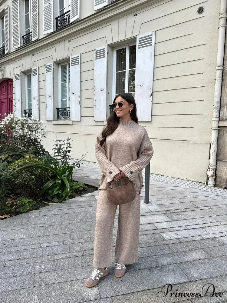 Baggy Knitted Round-neck Sweater for Women swraters-241228