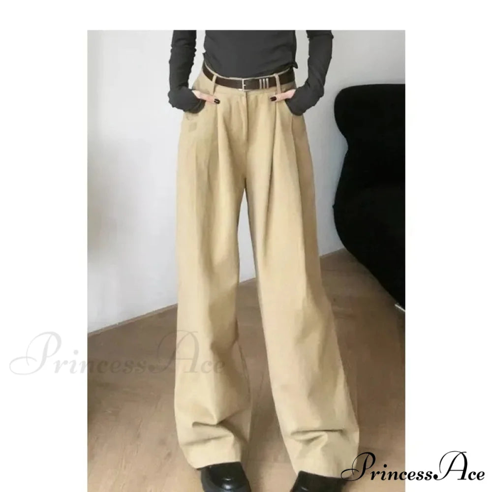 Baggy Office Women’s Suit Trousers pants-241228