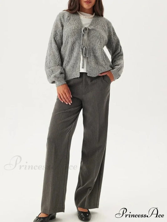 Baggy V-neck Deep Button Cardigan cardigans-241228