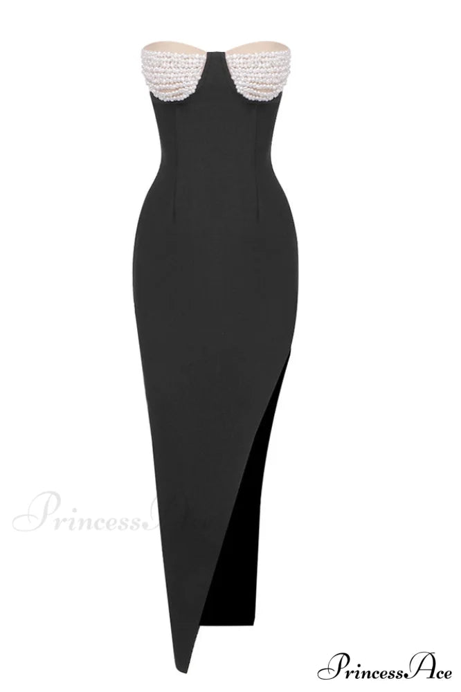 Baroque Pearl Stylish Chest Cup Dress