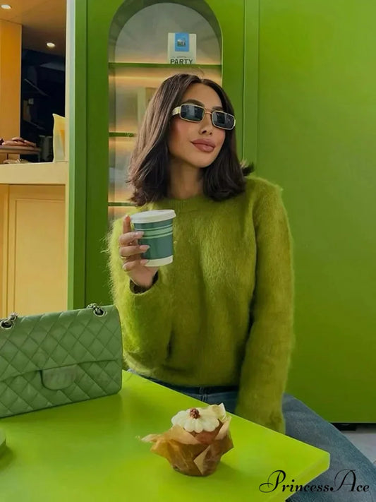 Basic Cashmere Circular Neck Sweater swraters-241228