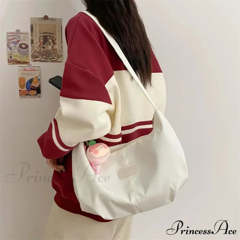 Basic University Style Nylon Spacious Crossbody crossbody-250126