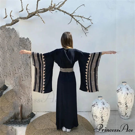 Beachwear Concealment Bohemian Attire Black / One Size bohodress-250126