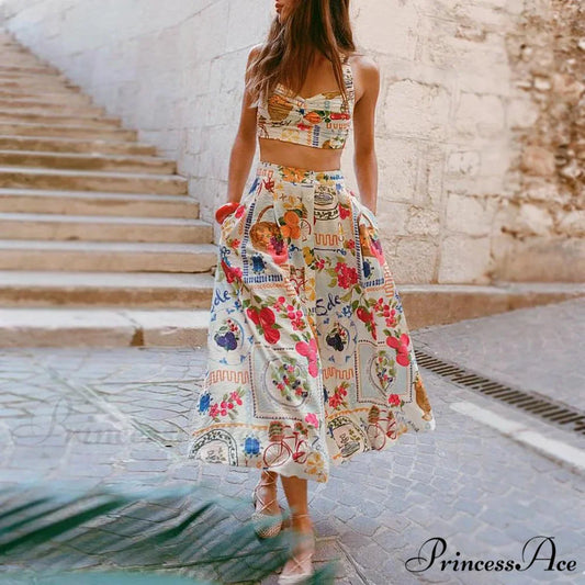 Belted Sleeveless Flax Hippie Dress WHITE / XS bohodress-250126