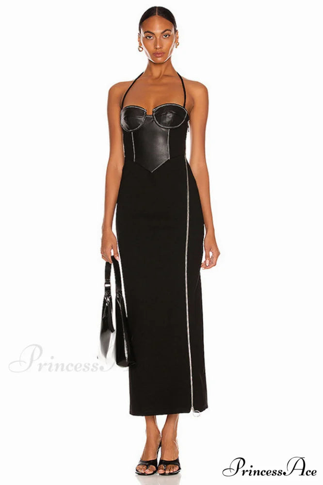 Black Halter Stylish Maxi Dress