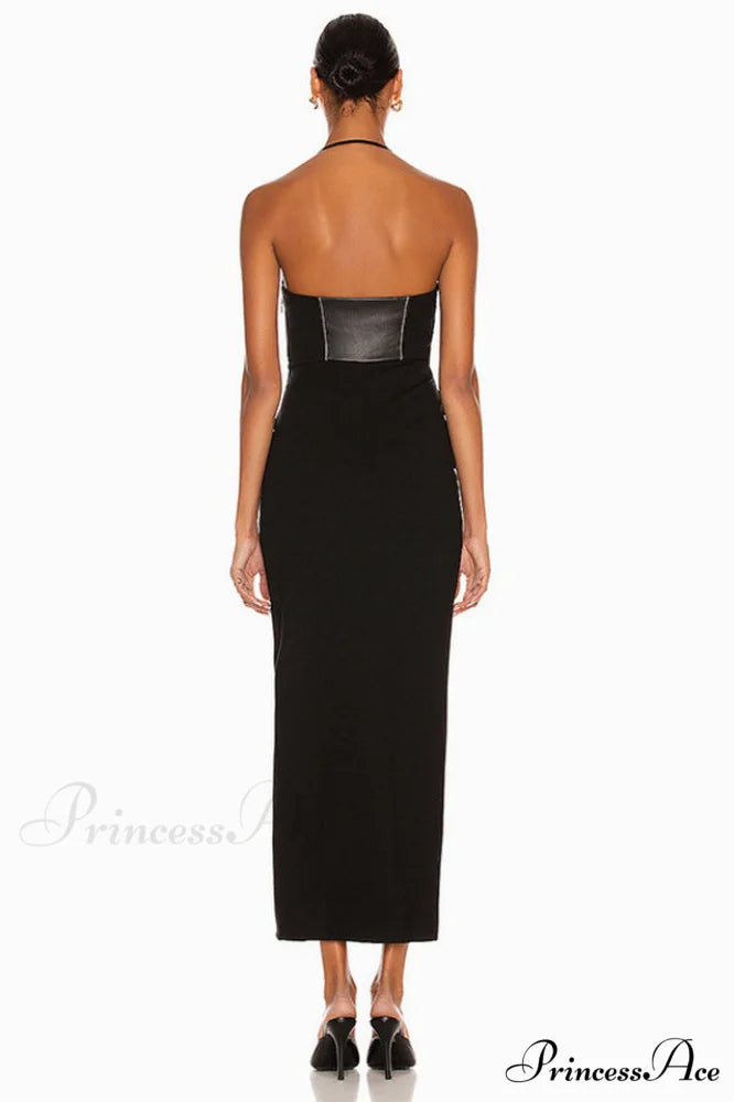 Black Halter Stylish Maxi Dress