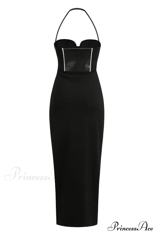 Black Halter Stylish Maxi Dress