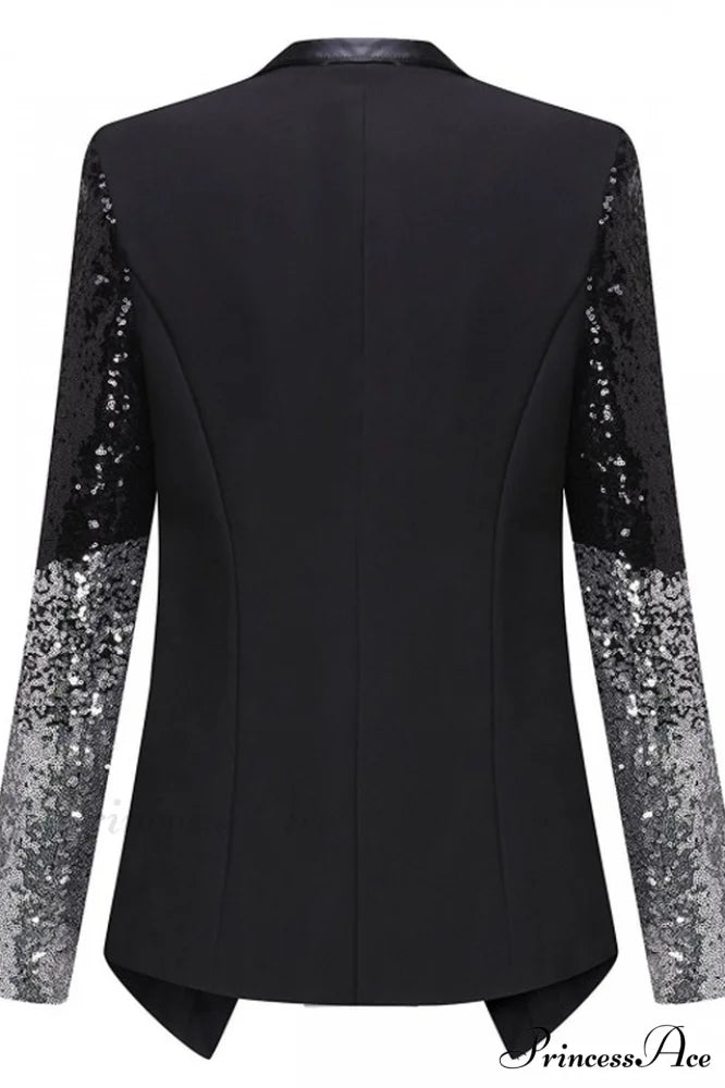 Blazer With Stylish Sequins Sleeve