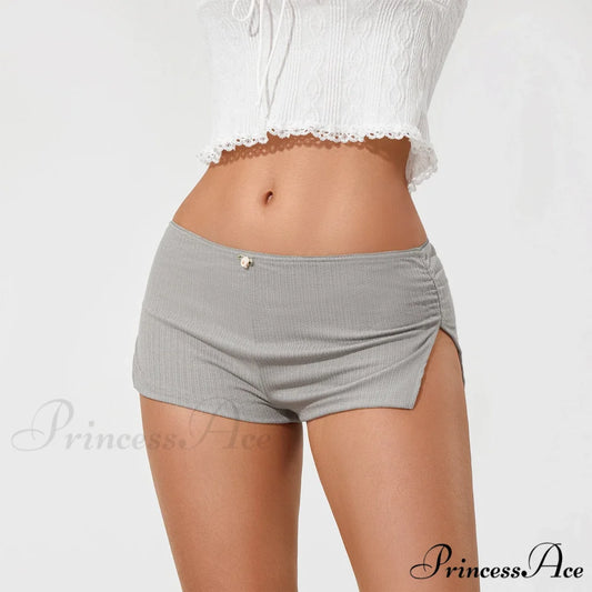 Blossom Ornament Cut Hem Bodycon Brief short-250223