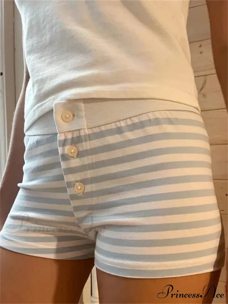 Blossom Patterned Button Sleep Short white3 / S short-250223
