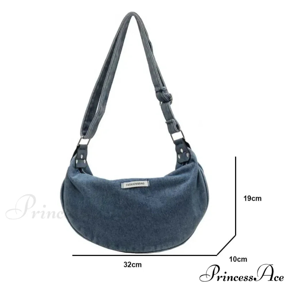Blue Adjustable Strap Crossbody Shoulder Bag shoulder-250126