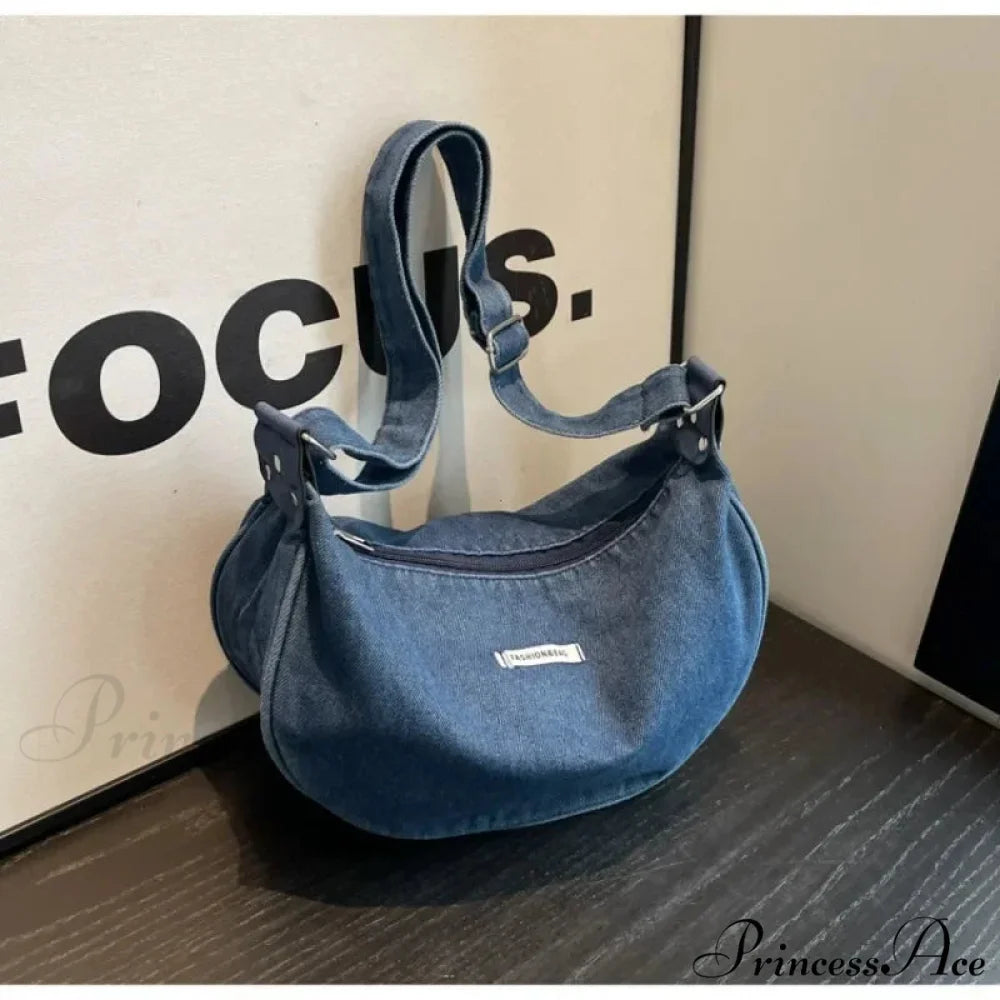 Blue Adjustable Strap Crossbody Shoulder Bag Blue / 32X10X19CM shoulder-250126