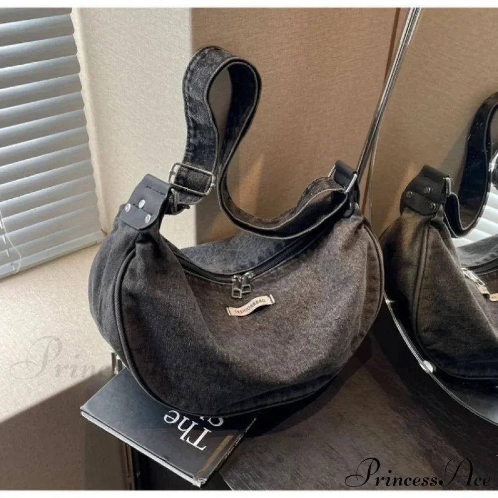 Blue Adjustable Strap Crossbody Shoulder Bag Black / 32X10X19CM shoulder-250126