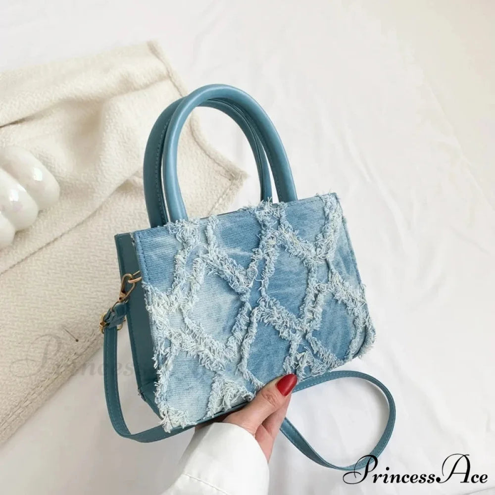 Blue Messenger Bag Summer Stylish Crossbody Purse Blue / 20x9x16cm handbag-250126