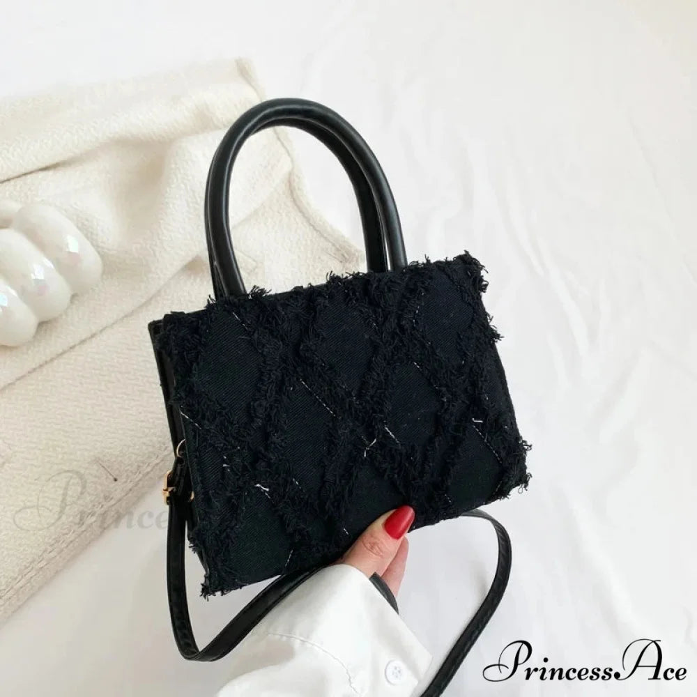 Blue Messenger Bag Summer Stylish Crossbody Purse Black / 20x9x16cm handbag-250126