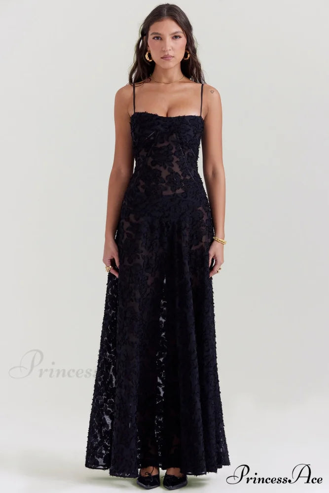 Blush of Elegance Charming Lace Maxi Dress