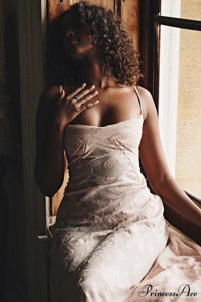 Blush of Elegance Charming Lace Maxi Dress