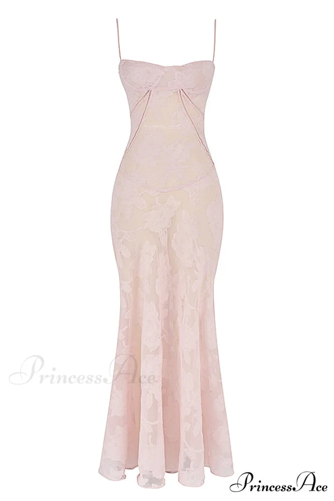 Blush of Elegance Charming Lace Maxi Dress