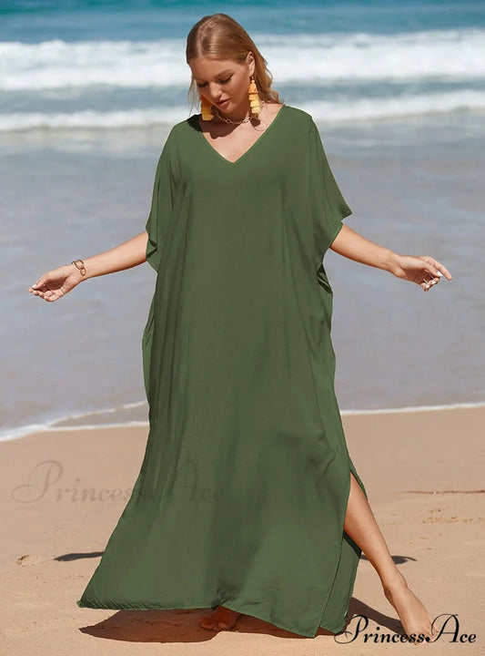 Bohemian Smock Robe for Plus Size Women S / White