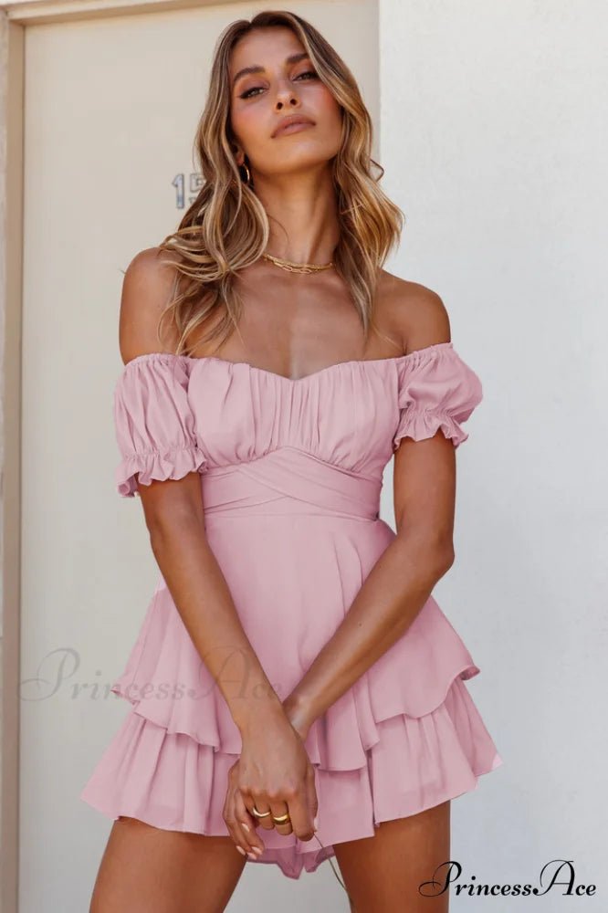 Boho Off Stylish Shoulder Romper S / 1#
